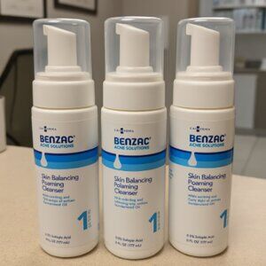 Lot of 3 Galderma Benzac Acne Solution Foaming